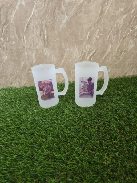סט 2 כוסות בירה ממותגות בעיצוב אישי בהדפסה